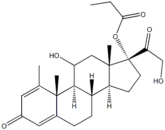Methylprednisolone 17-Propionate 구조식 이미지