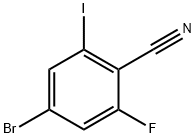 4-Bromo-2-fluoro-6-iodobenzonitrile 구조식 이미지
