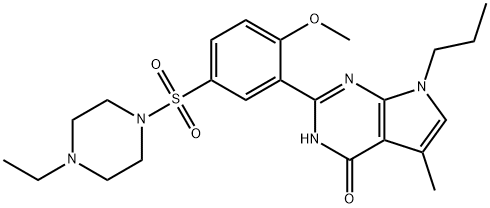 2-[5-(4-Ethyl-piperazine-1-sulfonyl)-2-methoxy-phenyl]-5-methyl-7-propyl-3,7-dihydro-pyrrolo[2,3-d]pyrimidin-4-one Structure