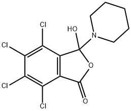 3-HYDROXY-3-PIPERIDINO-4,5,6,7-TETRACHLOROPHTHALIDE 구조식 이미지