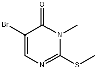 5-bromo-3-methyl-2-(methylthio)pyrimidin-4(3H)-one 구조식 이미지