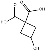 1,1-Cyclobutanedicarboxylic acid, 3-hydroxy- Structure