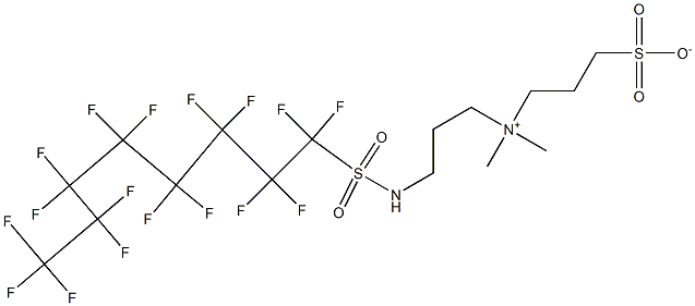3-[[(1,1,2,2,3,3,4,4,5,5,6,6,7,7,8,8,8-Heptadecafluorooctyl)sulfonyl]amino]-N,N-dimethyl-N-(3-sulfopropyl)-1-propanaminium inner salt Structure