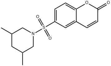 6-[(3,5-dimethylpiperidin-1-yl)sulfonyl]-2H-chromen-2-one Structure