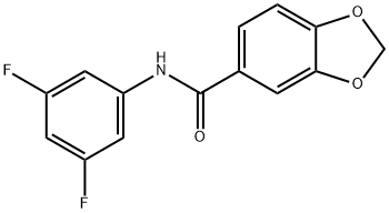 N-(3,5-difluorophenyl)-1,3-benzodioxole-5-carboxamide Structure