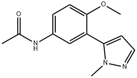 (N-[4-methoxy-3-(2-methyl-2H-pyrazol-3-yl)phenyl])acetamide 구조식 이미지