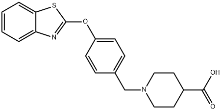 1-(4-(benzo[d]thiazol-2-yloxy)benzyl)piperidine-4-carboxylic acid Structure