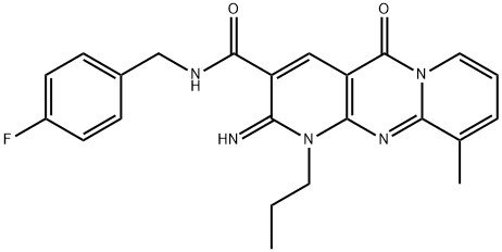 N-(4-fluorobenzyl)-2-imino-10-methyl-5-oxo-1-propyl-1,5-dihydro-2H-dipyrido[1,2-a:2,3-d]pyrimidine-3-carboxamide Structure