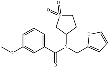 N-(1,1-dioxidotetrahydrothiophen-3-yl)-N-(furan-2-ylmethyl)-3-methoxybenzamide Structure