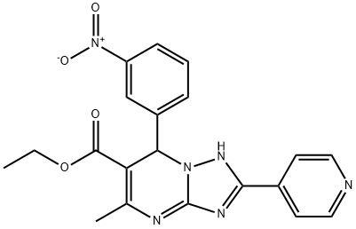 ethyl 5-methyl-7-(3-nitrophenyl)-2-(pyridin-4-yl)-3,7-dihydro-[1,2,4]triazolo[1,5-a]pyrimidine-6-carboxylate 구조식 이미지