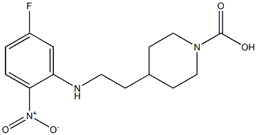 1-PIPERIDINECARBOXYLIC ACID, 4-[(5-FLUORO-2-NITROPHENYL)AMINO]-ETHYL ESTER Structure