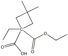diethyl 3,3-dimethylcyclobutane-1,1-dicarboxylate 구조식 이미지