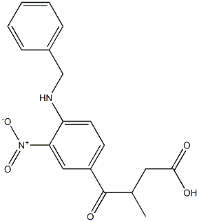 4-(4-(benzylamino)-3-nitrophenyl)-3-methyl-4-oxobutanoic acid 구조식 이미지
