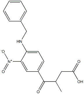 4-(4-(benzylamino)-3-nitrophenyl)-3-methyl-4-oxobutanoic acid Structure