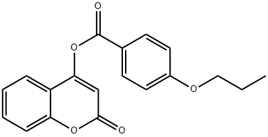 2-옥소-2H-크로멘-4-일4-프로폭시벤조에이트 구조식 이미지