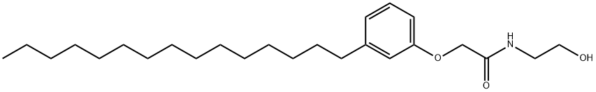 N-(2-Hydroxyethyl)-2-(3-pentadecylphenoxy)-acetamide 구조식 이미지