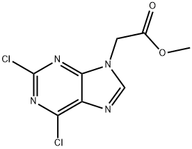 2,6-dichloro-9-((methoxycarbonyl)methyl)-9H-purine Structure