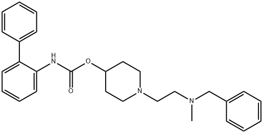 1-(2-(3-((4-carbamoylpiperidin-1-yl)methyl)-N-methylbenzamido)ethyl)piperidin-4-yl [1,1'-biphenyl]-2-ylcarbamate Structure