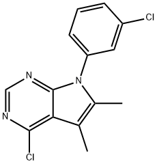 4-Chloro-7-(3-chlorophenyl)-5,6-dimethyl-7H-pyrrolo[2,3-d]pyrimidine 구조식 이미지