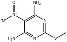 2-(methylthio)-5-nitropyrimidine-4,6-diamine Structure