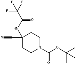 Tert-Butyl 4-Cyano-4-(2,2,2-Trifluoroacetamido)Piperidine-1-Carboxylate Structure