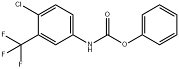 카르밤산,N-[4-클로로-3-(테이플루오로메틸)페닐]-,페닐에스테르 구조식 이미지