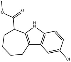 2-Chloro-5,6,7,8,9,10-hexahydro-cyclohepta[b]indole-6-carboxylic acid methyl ester 구조식 이미지