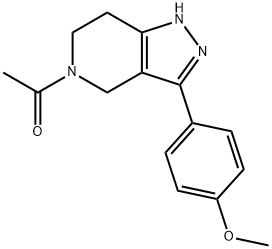 1h-pyrazolo[4,3-c]pyridine,5-acetyl-4,5,6,7-tetrahydro-3-(4-methoxyphenyl)- Structure