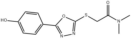 2-{[5-(4-hydroxyphenyl)-1,3,4-oxadiazol-2-yl]sulfanyl}-N,N-dimethylacetamide Structure