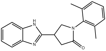 4-(1H-benzimidazol-2-yl)-1-(2,6-dimethylphenyl)-2-pyrrolidinone Structure