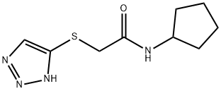 N-cyclopentyl-2-(1H-1,2,3-triazol-5-ylsulfanyl)acetamide Structure