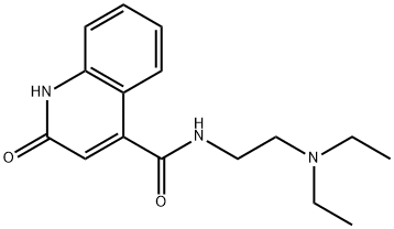 N-(2-(diethylamino)ethyl)-2-hydroxyquinoline-4-carboxamide 구조식 이미지