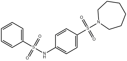 N-[4-(azepan-1-ylsulfonyl)phenyl]benzenesulfonamide 구조식 이미지