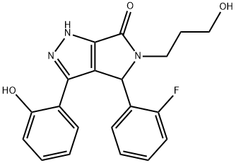 4-(2-fluorophenyl)-3-(2-hydroxyphenyl)-5-(3-hydroxypropyl)-4,5-dihydropyrrolo[3,4-c]pyrazol-6(2H)-one 구조식 이미지
