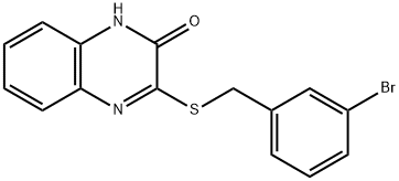 3-[(3-bromobenzyl)sulfanyl]quinoxalin-2(1H)-one Structure