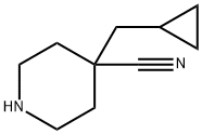 4-(cyclopropylmethyl)-4-Piperidinecarbonitrile Structure