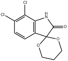 6',7'-dichloro-1',2'-dihydrospiro([1,3]dioxane-2,3'-indole)-2'-one Structure