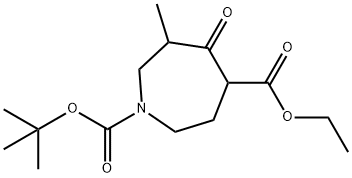 1-tert-butyl 4-ethyl 6-methyl-5-oxoazepane-1,4-dicarboxylate Structure