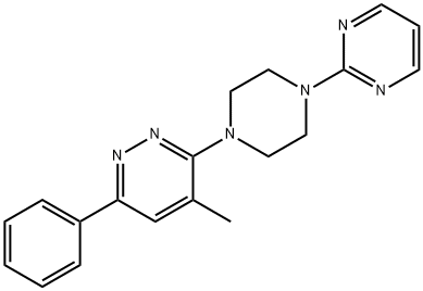 4-methyl-6-phenyl-3-(4-pyrimidin-2-ylpiperazin-1-yl)pyridazine 구조식 이미지