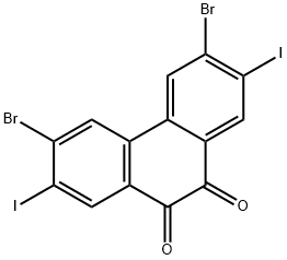3,6-Dibromo-2,7-diiodo-phenanthrene-9,10-dione Structure