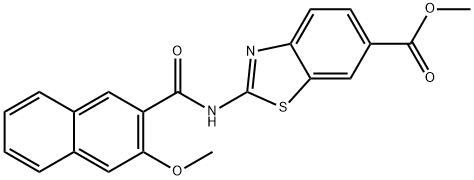 methyl 2-{[(3-methoxynaphthalen-2-yl)carbonyl]amino}-1,3-benzothiazole-6-carboxylate Structure