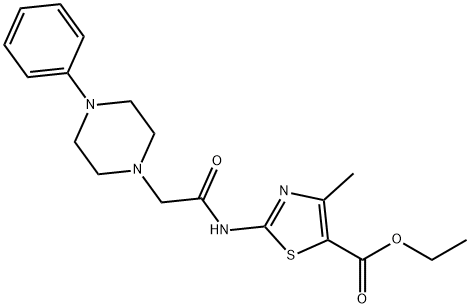 ethyl 4-methyl-2-(2-(4-phenylpiperazin-1-yl)acetamido)thiazole-5-carboxylate Structure