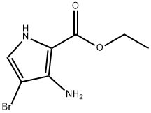 에틸3-아미노-4-브로모-1H-피롤-2-카르복실레이트 구조식 이미지
