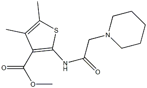 methyl 4,5-dimethyl-2-(2-(piperidin-1-yl)acetamido)thiophene-3-carboxylate 구조식 이미지