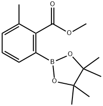 methyl 2-methyl-6-(4,4,5,5-tetramethyl-1,3,2-dioxaborolan-2-yl)benzoate Structure
