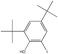 2,4-di-tert-Butyl-6-iodophenol 구조식 이미지