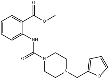 methyl 2-(4-(furan-2-ylmethyl)piperazine-1-carboxamido)benzoate Structure