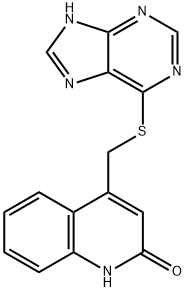 4-[(9H-purin-6-ylsulfanyl)methyl]-2(1H)-quinolinone Structure