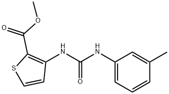 methyl 3-(3-(m-tolyl)ureido)thiophene-2-carboxylate 구조식 이미지