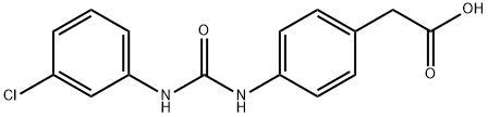 2-(4-(3-(3-chlorophenyl)ureido)phenyl)acetic acid 구조식 이미지